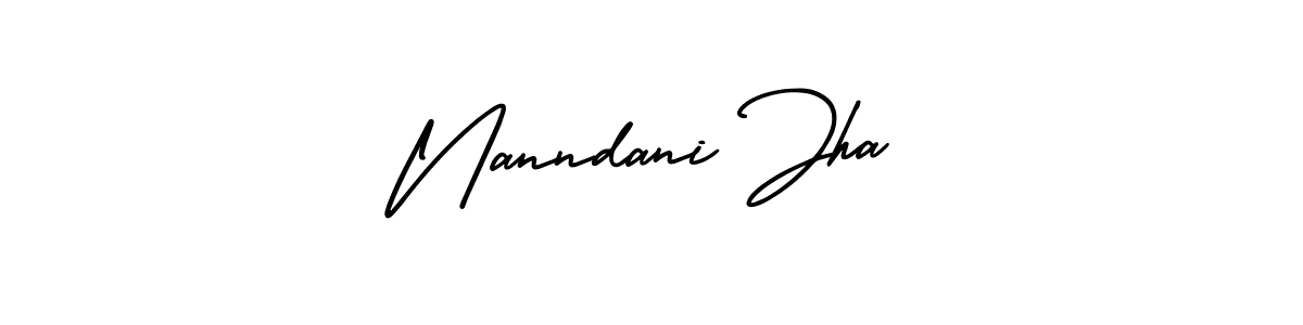 It looks lik you need a new signature style for name Nanndani Jha. Design unique handwritten (AmerikaSignatureDemo-Regular) signature with our free signature maker in just a few clicks. Nanndani Jha signature style 3 images and pictures png