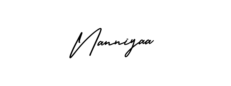 Design your own signature with our free online signature maker. With this signature software, you can create a handwritten (AmerikaSignatureDemo-Regular) signature for name Nanniyaa. Nanniyaa signature style 3 images and pictures png