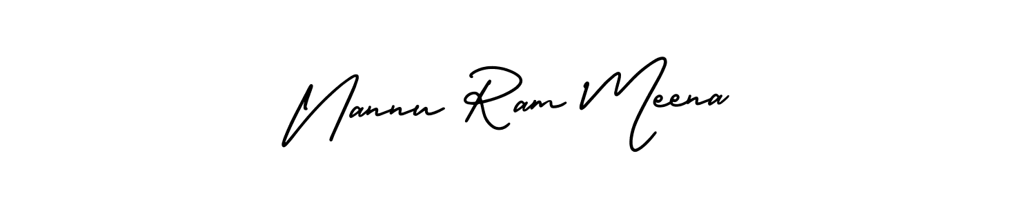 It looks lik you need a new signature style for name Nannu Ram Meena. Design unique handwritten (AmerikaSignatureDemo-Regular) signature with our free signature maker in just a few clicks. Nannu Ram Meena signature style 3 images and pictures png