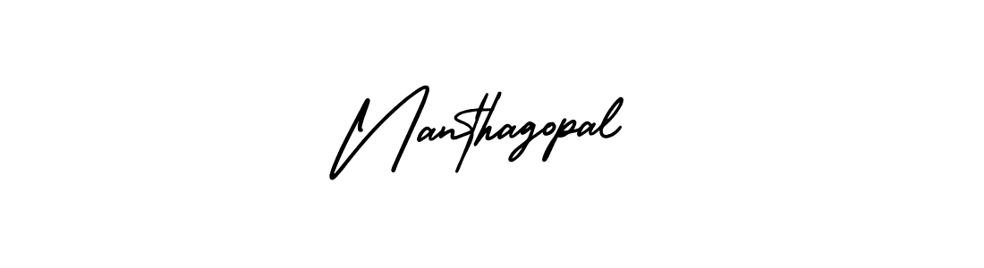 Design your own signature with our free online signature maker. With this signature software, you can create a handwritten (AmerikaSignatureDemo-Regular) signature for name Nanthagopal. Nanthagopal signature style 3 images and pictures png