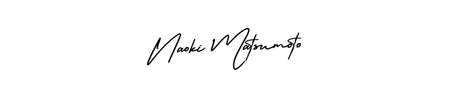 Use a signature maker to create a handwritten signature online. With this signature software, you can design (AmerikaSignatureDemo-Regular) your own signature for name Naoki Matsumoto. Naoki Matsumoto signature style 3 images and pictures png