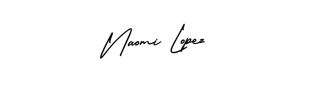 How to make Naomi Lopez name signature. Use AmerikaSignatureDemo-Regular style for creating short signs online. This is the latest handwritten sign. Naomi Lopez signature style 3 images and pictures png