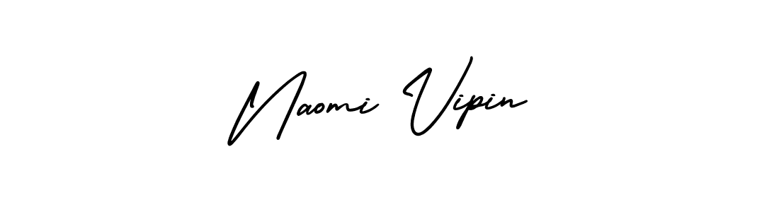 Make a beautiful signature design for name Naomi Vipin. With this signature (AmerikaSignatureDemo-Regular) style, you can create a handwritten signature for free. Naomi Vipin signature style 3 images and pictures png