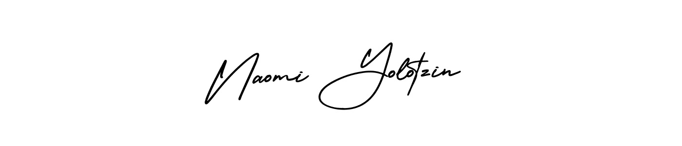 It looks lik you need a new signature style for name Naomi Yolotzin. Design unique handwritten (AmerikaSignatureDemo-Regular) signature with our free signature maker in just a few clicks. Naomi Yolotzin signature style 3 images and pictures png