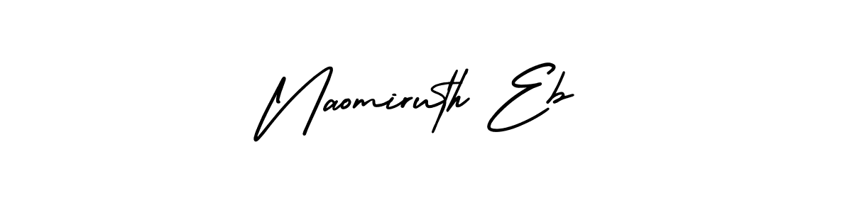 AmerikaSignatureDemo-Regular is a professional signature style that is perfect for those who want to add a touch of class to their signature. It is also a great choice for those who want to make their signature more unique. Get Naomiruth Eb name to fancy signature for free. Naomiruth Eb signature style 3 images and pictures png