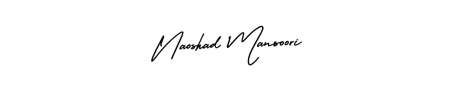 This is the best signature style for the Naoshad Mansoori name. Also you like these signature font (AmerikaSignatureDemo-Regular). Mix name signature. Naoshad Mansoori signature style 3 images and pictures png