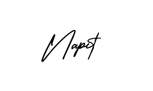 Napit stylish signature style. Best Handwritten Sign (AmerikaSignatureDemo-Regular) for my name. Handwritten Signature Collection Ideas for my name Napit. Napit signature style 3 images and pictures png