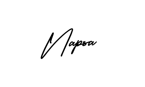 How to make Napsa name signature. Use AmerikaSignatureDemo-Regular style for creating short signs online. This is the latest handwritten sign. Napsa signature style 3 images and pictures png