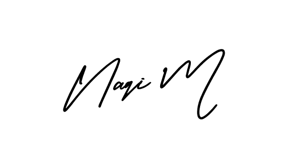 Make a beautiful signature design for name Naqi M. Use this online signature maker to create a handwritten signature for free. Naqi M signature style 3 images and pictures png
