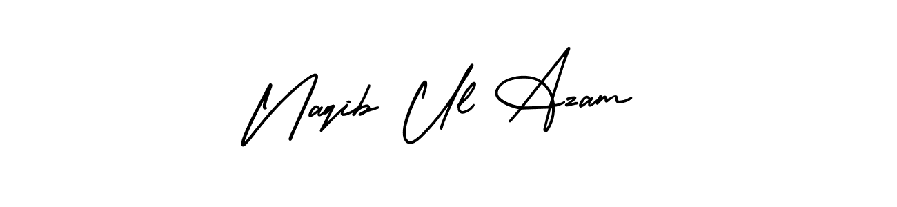 Use a signature maker to create a handwritten signature online. With this signature software, you can design (AmerikaSignatureDemo-Regular) your own signature for name Naqib Ul Azam. Naqib Ul Azam signature style 3 images and pictures png