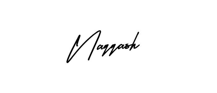 How to make Naqqash name signature. Use AmerikaSignatureDemo-Regular style for creating short signs online. This is the latest handwritten sign. Naqqash signature style 3 images and pictures png