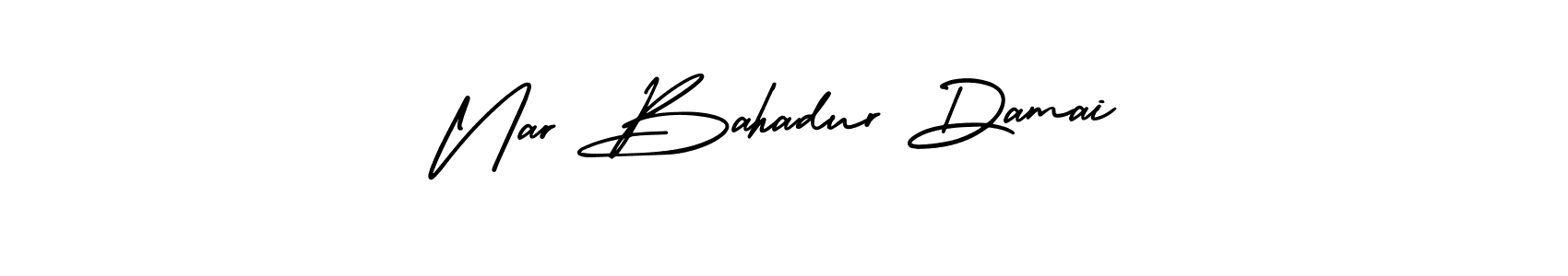 Best and Professional Signature Style for Nar Bahadur Damai. AmerikaSignatureDemo-Regular Best Signature Style Collection. Nar Bahadur Damai signature style 3 images and pictures png