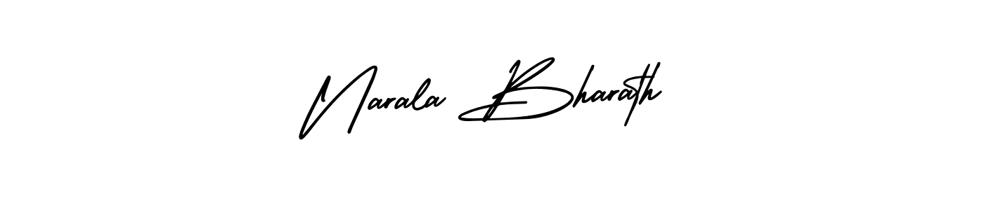 if you are searching for the best signature style for your name Narala Bharath. so please give up your signature search. here we have designed multiple signature styles  using AmerikaSignatureDemo-Regular. Narala Bharath signature style 3 images and pictures png