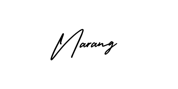 Create a beautiful signature design for name Narang. With this signature (AmerikaSignatureDemo-Regular) fonts, you can make a handwritten signature for free. Narang signature style 3 images and pictures png