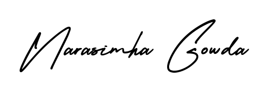 Try this chic Narasimha Gowda handwritten sign style. Using AmerikaSignatureDemo-Regular font elements, it gives your name a sleek, memorable identity. Narasimha Gowda signature style 3 images and pictures png