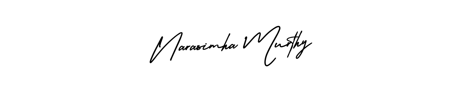 The best way (AmerikaSignatureDemo-Regular) to make a short signature is to pick only two or three words in your name. The name Narasimha Murthy include a total of six letters. For converting this name. Narasimha Murthy signature style 3 images and pictures png