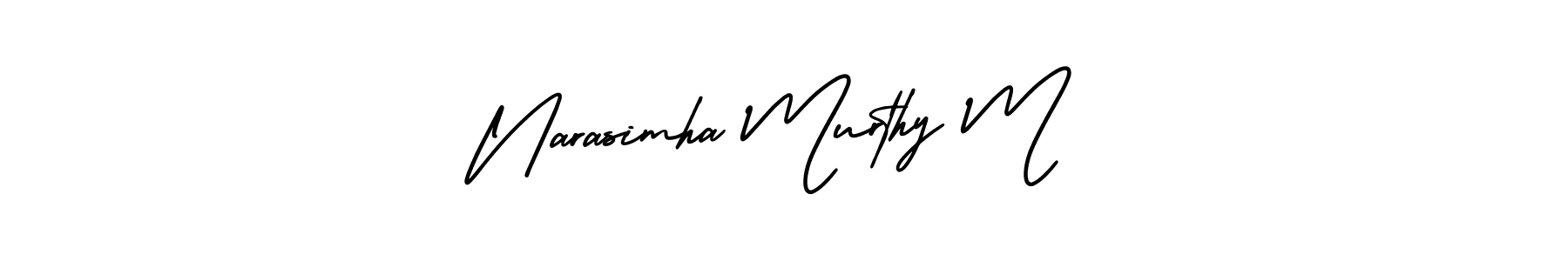 Also You can easily find your signature by using the search form. We will create Narasimha Murthy M name handwritten signature images for you free of cost using AmerikaSignatureDemo-Regular sign style. Narasimha Murthy M signature style 3 images and pictures png