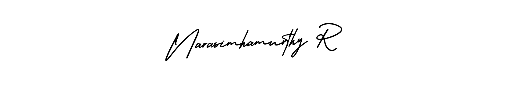 Also You can easily find your signature by using the search form. We will create Narasimhamurthy R name handwritten signature images for you free of cost using AmerikaSignatureDemo-Regular sign style. Narasimhamurthy R signature style 3 images and pictures png