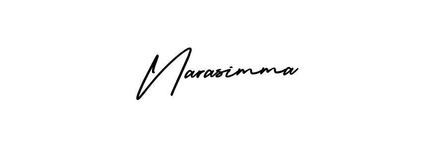 Narasimma stylish signature style. Best Handwritten Sign (AmerikaSignatureDemo-Regular) for my name. Handwritten Signature Collection Ideas for my name Narasimma. Narasimma signature style 3 images and pictures png