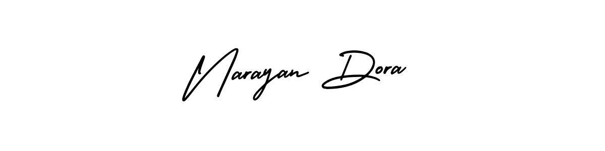 How to make Narayan Dora name signature. Use AmerikaSignatureDemo-Regular style for creating short signs online. This is the latest handwritten sign. Narayan Dora signature style 3 images and pictures png