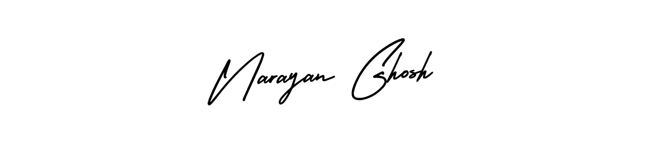 The best way (AmerikaSignatureDemo-Regular) to make a short signature is to pick only two or three words in your name. The name Narayan Ghosh include a total of six letters. For converting this name. Narayan Ghosh signature style 3 images and pictures png