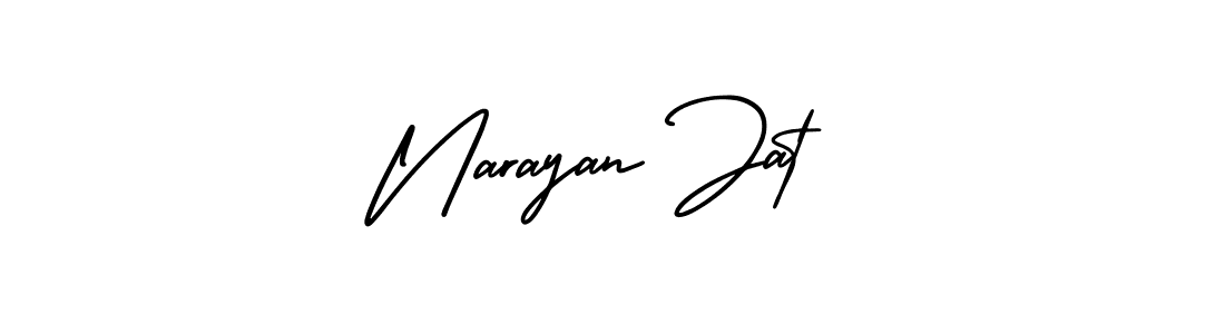 It looks lik you need a new signature style for name Narayan Jat. Design unique handwritten (AmerikaSignatureDemo-Regular) signature with our free signature maker in just a few clicks. Narayan Jat signature style 3 images and pictures png