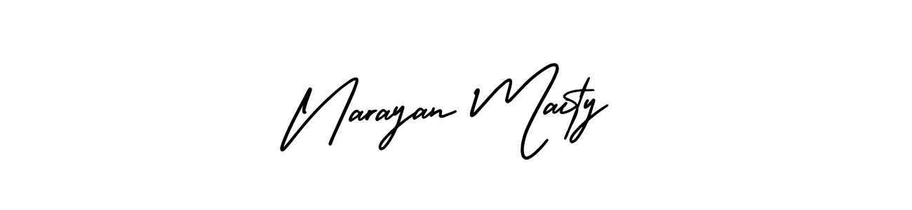 Design your own signature with our free online signature maker. With this signature software, you can create a handwritten (AmerikaSignatureDemo-Regular) signature for name Narayan Maity. Narayan Maity signature style 3 images and pictures png