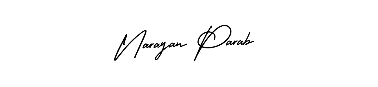 It looks lik you need a new signature style for name Narayan Parab. Design unique handwritten (AmerikaSignatureDemo-Regular) signature with our free signature maker in just a few clicks. Narayan Parab signature style 3 images and pictures png