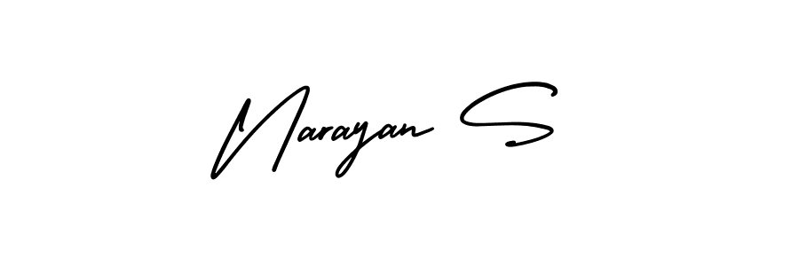 AmerikaSignatureDemo-Regular is a professional signature style that is perfect for those who want to add a touch of class to their signature. It is also a great choice for those who want to make their signature more unique. Get Narayan S name to fancy signature for free. Narayan S signature style 3 images and pictures png