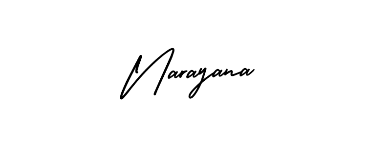 You should practise on your own different ways (AmerikaSignatureDemo-Regular) to write your name (Narayana) in signature. don't let someone else do it for you. Narayana signature style 3 images and pictures png