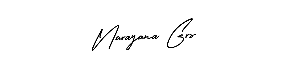 Create a beautiful signature design for name Narayana Grs. With this signature (AmerikaSignatureDemo-Regular) fonts, you can make a handwritten signature for free. Narayana Grs signature style 3 images and pictures png