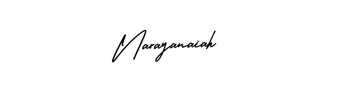 Make a beautiful signature design for name Narayanaiah. With this signature (AmerikaSignatureDemo-Regular) style, you can create a handwritten signature for free. Narayanaiah signature style 3 images and pictures png