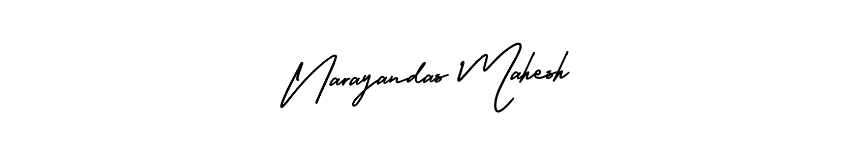 Make a beautiful signature design for name Narayandas Mahesh. With this signature (AmerikaSignatureDemo-Regular) style, you can create a handwritten signature for free. Narayandas Mahesh signature style 3 images and pictures png