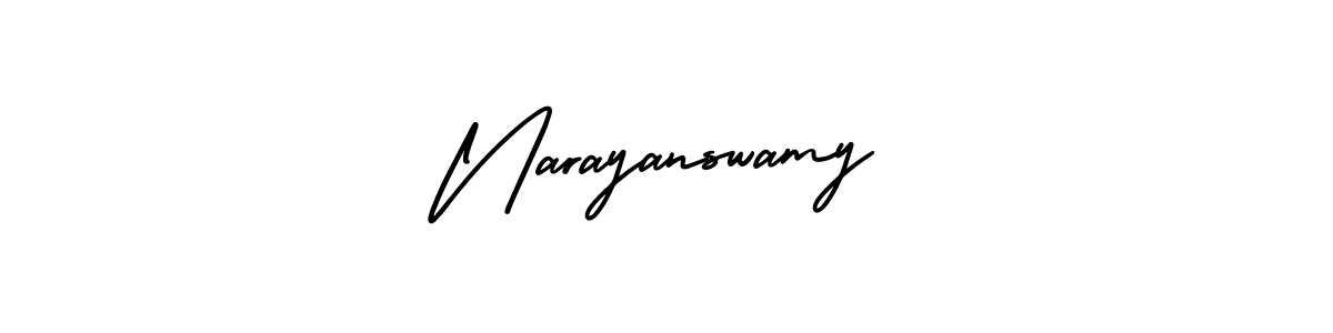 Use a signature maker to create a handwritten signature online. With this signature software, you can design (AmerikaSignatureDemo-Regular) your own signature for name Narayanswamy. Narayanswamy signature style 3 images and pictures png