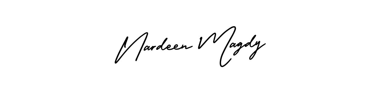 Design your own signature with our free online signature maker. With this signature software, you can create a handwritten (AmerikaSignatureDemo-Regular) signature for name Nardeen Magdy. Nardeen Magdy signature style 3 images and pictures png