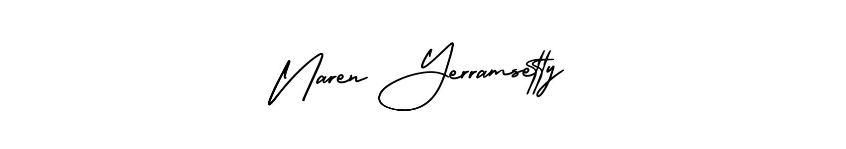 Best and Professional Signature Style for Naren Yerramsetty. AmerikaSignatureDemo-Regular Best Signature Style Collection. Naren Yerramsetty signature style 3 images and pictures png