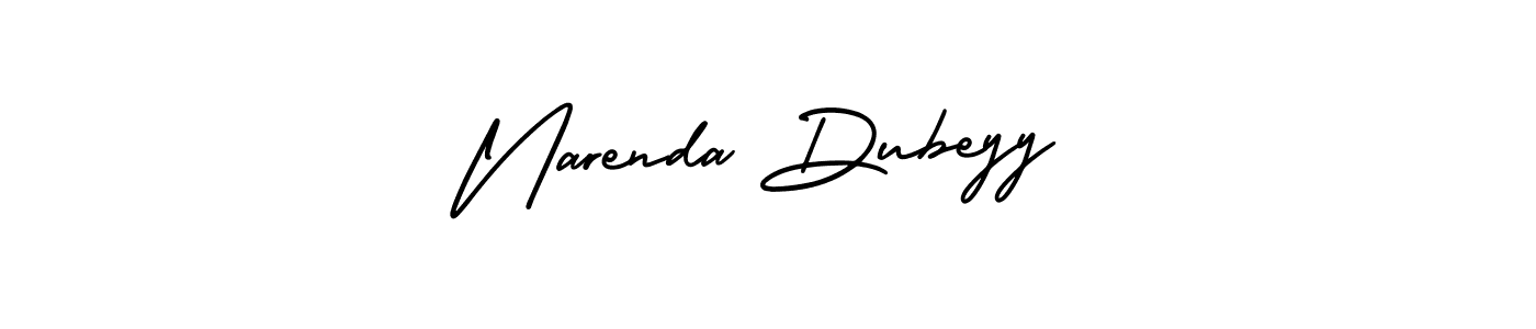 It looks lik you need a new signature style for name Narenda Dubeyy. Design unique handwritten (AmerikaSignatureDemo-Regular) signature with our free signature maker in just a few clicks. Narenda Dubeyy signature style 3 images and pictures png
