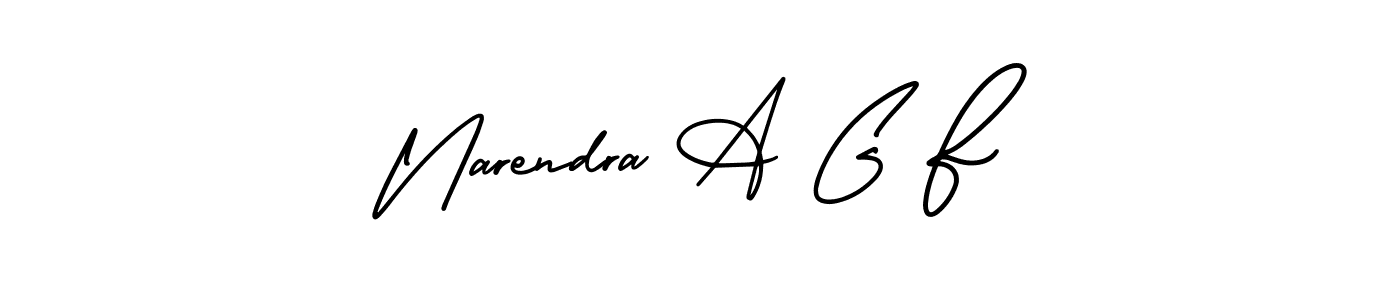 Make a beautiful signature design for name Narendra A G F. Use this online signature maker to create a handwritten signature for free. Narendra A G F signature style 3 images and pictures png