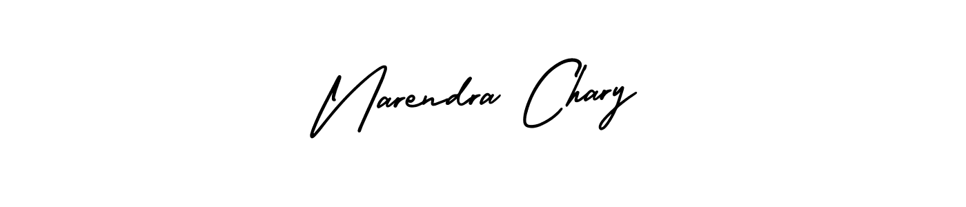 It looks lik you need a new signature style for name Narendra Chary. Design unique handwritten (AmerikaSignatureDemo-Regular) signature with our free signature maker in just a few clicks. Narendra Chary signature style 3 images and pictures png
