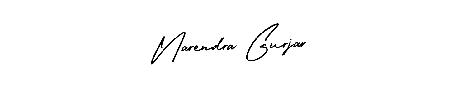 Design your own signature with our free online signature maker. With this signature software, you can create a handwritten (AmerikaSignatureDemo-Regular) signature for name Narendra Gurjar. Narendra Gurjar signature style 3 images and pictures png