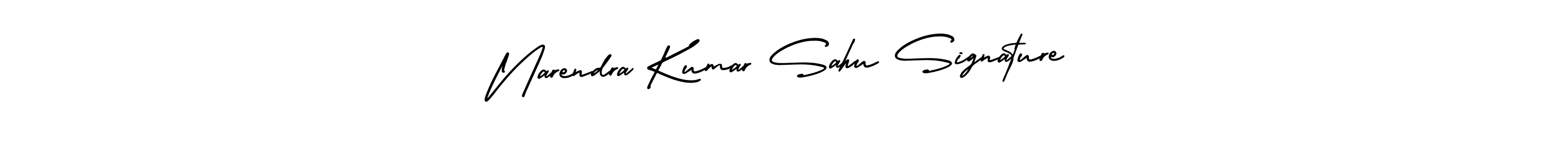 The best way (AmerikaSignatureDemo-Regular) to make a short signature is to pick only two or three words in your name. The name Narendra Kumar Sahu Signature include a total of six letters. For converting this name. Narendra Kumar Sahu Signature signature style 3 images and pictures png