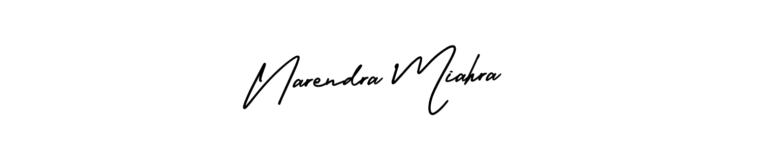 How to Draw Narendra Miahra signature style? AmerikaSignatureDemo-Regular is a latest design signature styles for name Narendra Miahra. Narendra Miahra signature style 3 images and pictures png