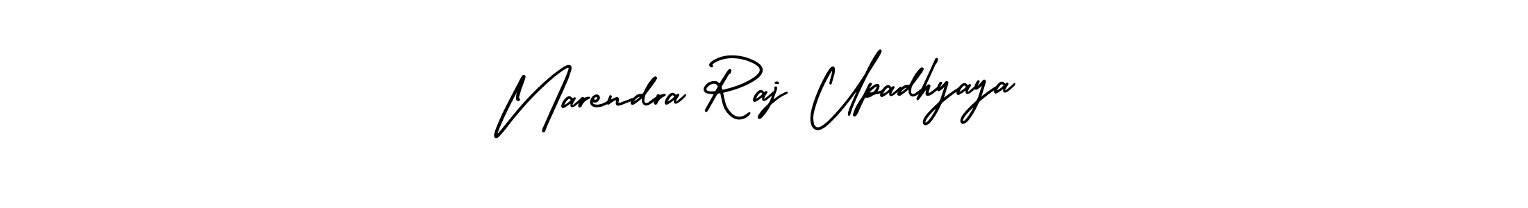The best way (AmerikaSignatureDemo-Regular) to make a short signature is to pick only two or three words in your name. The name Narendra Raj Upadhyaya include a total of six letters. For converting this name. Narendra Raj Upadhyaya signature style 3 images and pictures png
