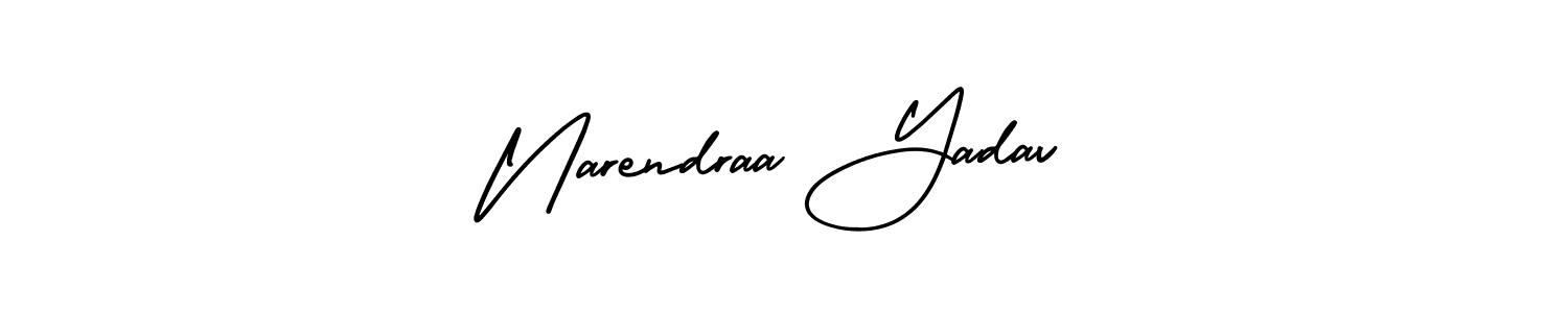 Make a beautiful signature design for name Narendraa Yadav. With this signature (AmerikaSignatureDemo-Regular) style, you can create a handwritten signature for free. Narendraa Yadav signature style 3 images and pictures png