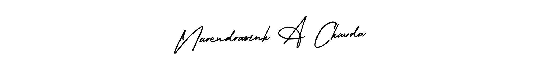 Design your own signature with our free online signature maker. With this signature software, you can create a handwritten (AmerikaSignatureDemo-Regular) signature for name Narendrasinh A Chavda. Narendrasinh A Chavda signature style 3 images and pictures png