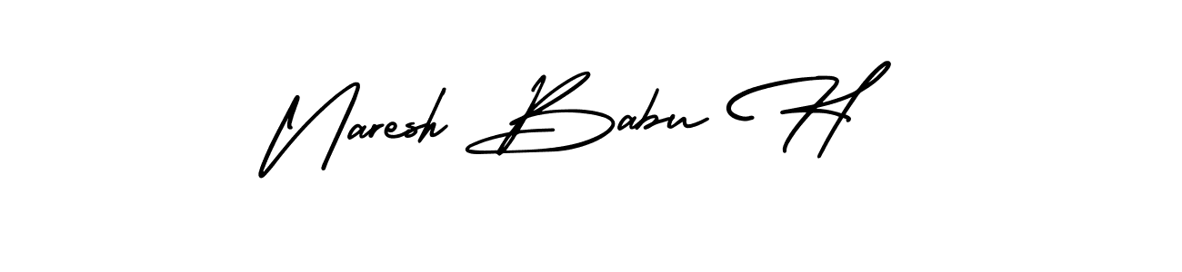 How to make Naresh Babu H signature? AmerikaSignatureDemo-Regular is a professional autograph style. Create handwritten signature for Naresh Babu H name. Naresh Babu H signature style 3 images and pictures png