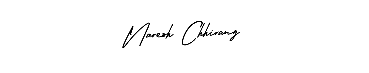 How to make Naresh Chhirang name signature. Use AmerikaSignatureDemo-Regular style for creating short signs online. This is the latest handwritten sign. Naresh Chhirang signature style 3 images and pictures png