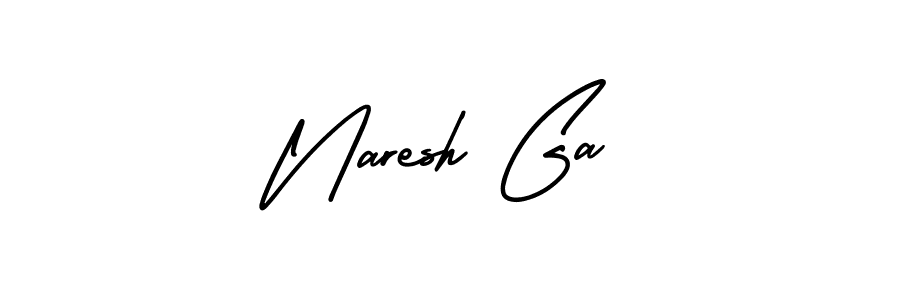 How to make Naresh Ga signature? AmerikaSignatureDemo-Regular is a professional autograph style. Create handwritten signature for Naresh Ga name. Naresh Ga signature style 3 images and pictures png