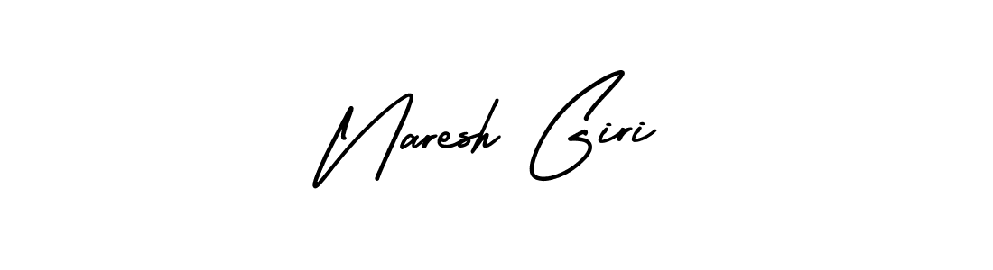 Use a signature maker to create a handwritten signature online. With this signature software, you can design (AmerikaSignatureDemo-Regular) your own signature for name Naresh Giri. Naresh Giri signature style 3 images and pictures png