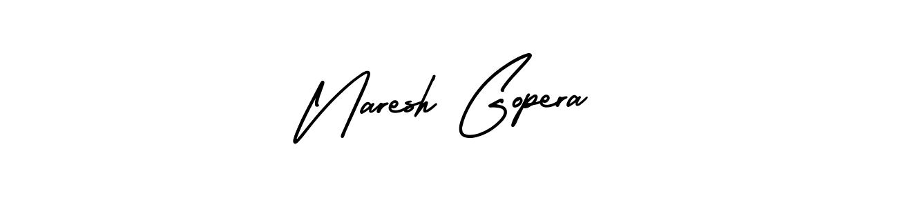 Design your own signature with our free online signature maker. With this signature software, you can create a handwritten (AmerikaSignatureDemo-Regular) signature for name Naresh Gopera. Naresh Gopera signature style 3 images and pictures png